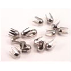 HEAVY DUTY SILVER LEATHER STUDS STYLE 12DOME LONG LEG 3.5MM - 150 Pieces