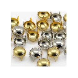9mm Gold Pearl Stud 4 Prongs Non Rusting - 75 Pieces