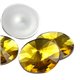 Gold Topaz Round Satellite Acrylic Gems Flat Back 25mm