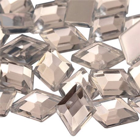 Acrylic Flat Head Diamonds Gems Crystals Jewels 1" inch Assorted Colors 25 Carat 