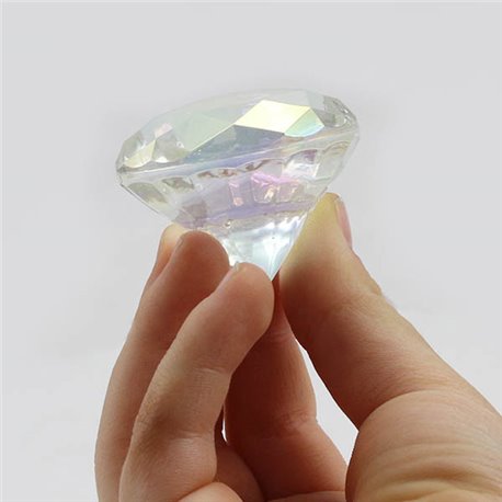 Large Plastic Diamonds AB Coating 40mm