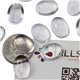 Oval Clear Acrylic Cabochons Flat Back 18x13mm