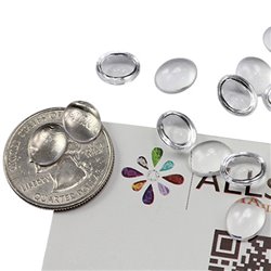Oval Clear Acrylic Cabochons Flat Back 10x8mm 75 Msx