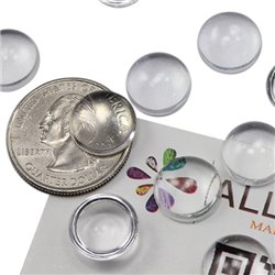 Round Clear Acrylic Cabochons Flat Back 13mm 50 Msx
