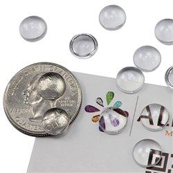 Round Clear Acrylic Cabochons Flat Back 9mm 75 Msx