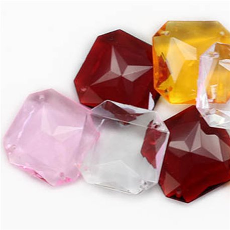 Sew On Square Acrylic Gems Point Back 23mm
