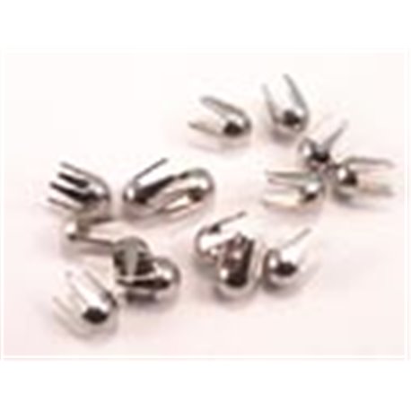 Heavy Duty Silver Leather Studs Style 12Dome Long Leg 3.5Mm
