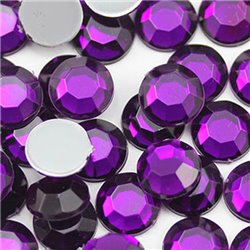 D00533  200-Violet Acrylic Heart Rhinestones 3mm 