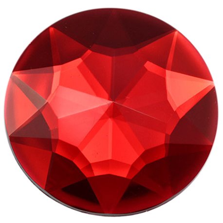 MajorCrafts® 24pcs 20mm Light Red Star Facets Flat Back Large Round Acrylic Rhinestones Craft Gems A06