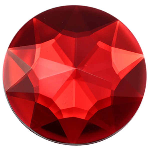 25mm Ruby Garnet A28 Flat Back Round Acrylic Jewels High Quality Pro Grade 20 Pieces 