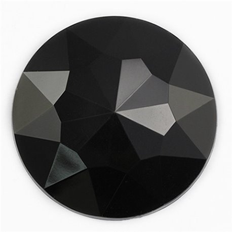 (Jet Black H101) - 25x18mm Flat Back Oval Acrylic Jewels High Quality Pro Grade - 20 Pieces