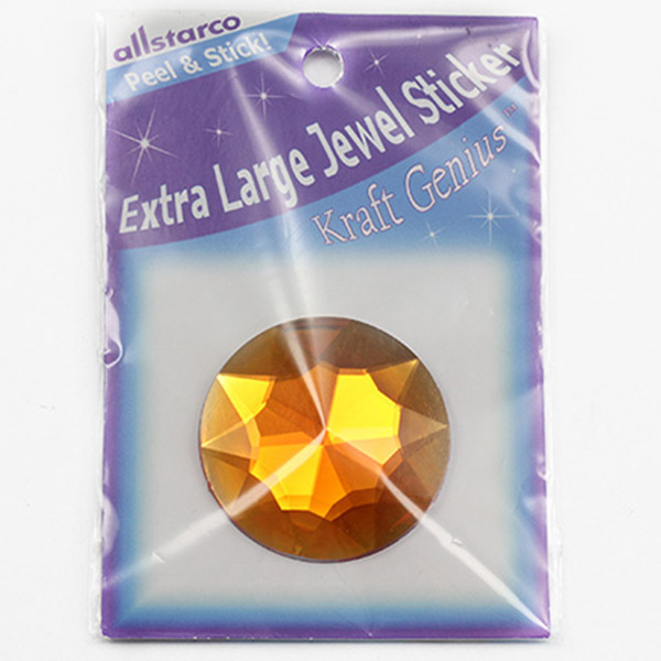 KraftGenius Allstarco 50mm Extra Large Self Adhesive Round Jewels Acrylic  Rhinestones Stick On Plastic Gems for Cosplay - 2 Pieces (Black Jet H101)