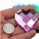 Self Adhesive Giant Heart Gems Flat Back 50mm / 2" 1 Pc