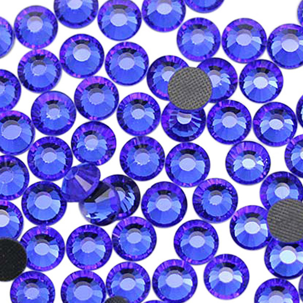 Glass Rhinestones NAVY BLUE Non-Hotfix, Sizes SS6 - SS30, Faceted  Rhinestone Crystals, Round FlatBack Glass (1440), Periciosa Stones