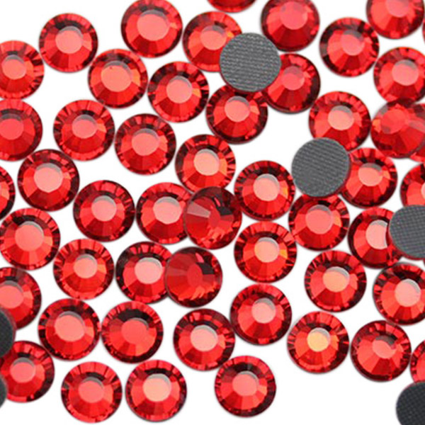 SS6 1440PCS Light Red Non Hot Fix Crystal, Flat Back 3D