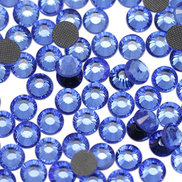 SS16 Royal Blue Hotfix Rhinestones Crystal Glass Gemstone Bulk for Fabric  Clothes Shirts Shoes Bling Decoration Gifts Flat Back Round(4MM 2880Pcs)
