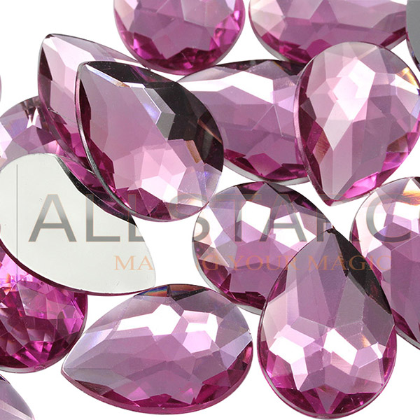 Teardrop Acrylic Gems Flat Back 10x6mm 100 Pcs Crystal Clear A01