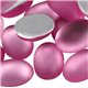 Frosted Acrylic Oval Flat Back Cabochons 14x10mm 25 Pcs