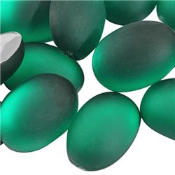 Frosted Acrylic Oval Flat Back Cabochons 18x13mm 20 Pcs