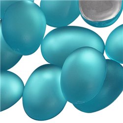 Frosted Acrylic Oval Flat Back Cabochons 18x13mm 20 Pcs