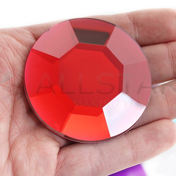 Red Ruby Flat Back Acrylic Oval Jewels High Quality Plastic