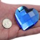 Giant Heart Gems Flat Back 50mm / 2" 2 Pcs