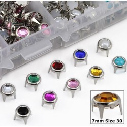 Mixed 10-Color Size 30 Bedazzler Round Rhinestones Studs Refills Over 450PCS