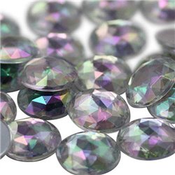 Crystal Clear Round Flat Back Acrylic Gems in Bulk