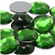 Green Peridot H120 Round Flat Back Acrylic Gems in Bulk