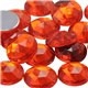 Orange Hyacinth Round Flat Back Acrylic Gems in Bulk