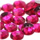 Pink Fuchsia Round Flat Back Acrylic Gems in Bulk