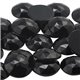 Jet Black Round Flat Back Acrylic Gems in Bulk