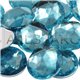 Blue Aquamarine Round Flat Back Acrylic Gems in Bulk