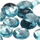 Light Blue Aqua Round Flat Back Acrylic Gems in Bulk