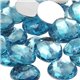 Light Blue Aqua Round Flat Back Acrylic Gems in Bulk