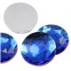 Blue Sapphire Round Flat Back Acrylic Gems in Bulk