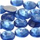 Light Blue Sapphire Round Flat Back Acrylic Gems in Bulk