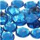 Blue Aquamarine Round Flat Back Acrylic Gems in Bulk