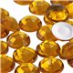 Gold Topaz Round Flat Back Acrylic Gems in Bulk