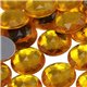 Gold Topaz Round Flat Back Acrylic Gems in Bulk