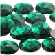 Green Emerald Round Flat Back Acrylic Gems in Bulk