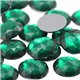 Green Emerald Round Flat Back Acrylic Gems in Bulk