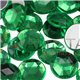 Pale Green Peridot Round Flat Back Acrylic Gems in Bulk