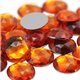 Orange Hyacinth Round Flat Back Acrylic Gems in Bulk