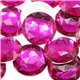 Pink Fuchsia Round Flat Back Acrylic Gems in Bulk