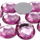 Pink Rose Round Flat Back Acrylic Gems in Bulk