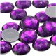 Purple Amethyst Round Flat Back Acrylic Gems in Bulk