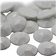 White Chalk Round Flat Back Acrylic Gems in Bulk