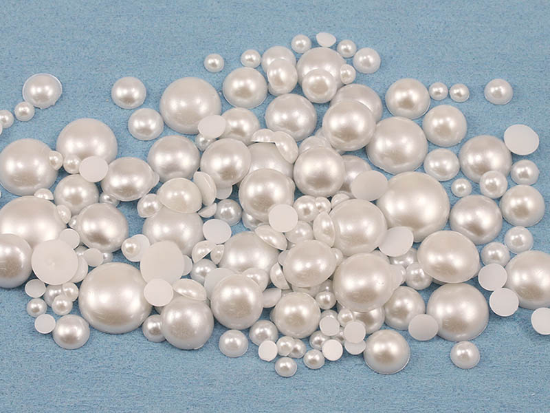 pearl round cabochons acrylic flat back rhinestones gems for cosplay