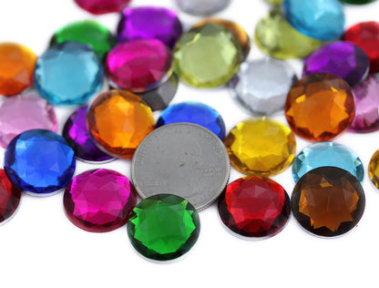 assorted colors multipack multicolor round circle flat back acrylic gems plastic rhinestones for craft gemstones body jewels face skin cabochons embellishments cosplay prop making jewelry making party diy crafts costume making scrapbooking high quality allstarco décor stones larp events film making card making crafting school kids fun creative crafting bling bedazzler bling phone cases laptop costume making garment